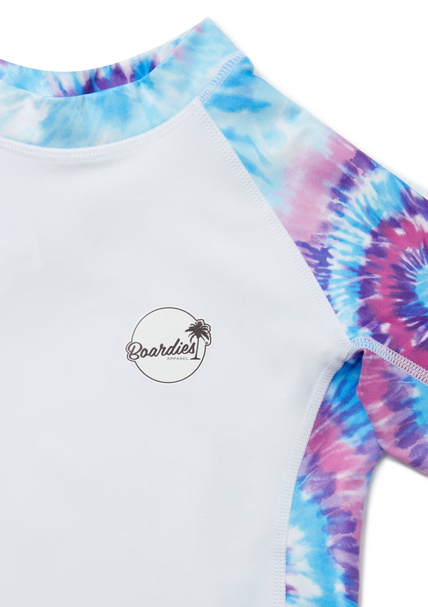 Boardies® Kids SS22 Purple Haze Tie Dye Rash Guard