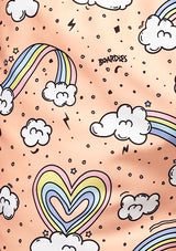Boardies® Kids Rainbows and Unicorns Print Detail Close Up