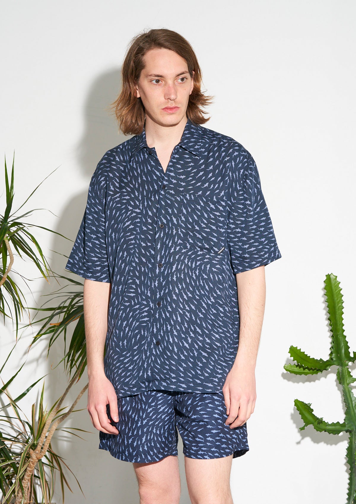 Boardies® X Raeburn Sharks Grey Short Sleeve and Shorts Matching Set