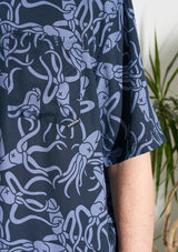 Boardies® X Raeburn Squid Grey Shirt Short Sleeve Detail