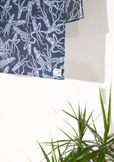 Boardies® X Raeburn Squid Grey Hammam Towel Print and Label Detail