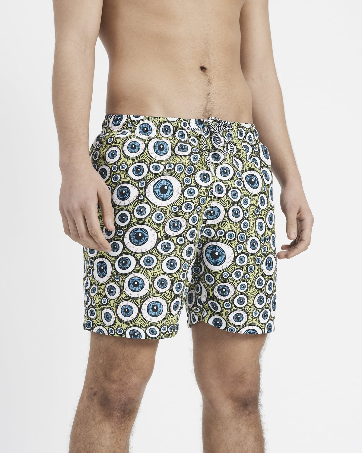 Boardies® Fos Green Eyes Mid Length Swim Shorts - Boardies®