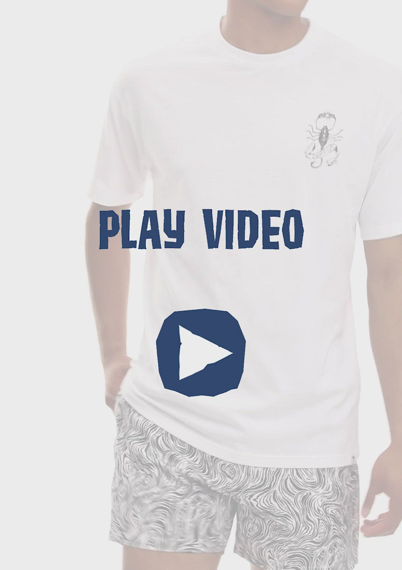 Boardies® SS22 Scorpio White Apparel T-Shirt - Try on Video