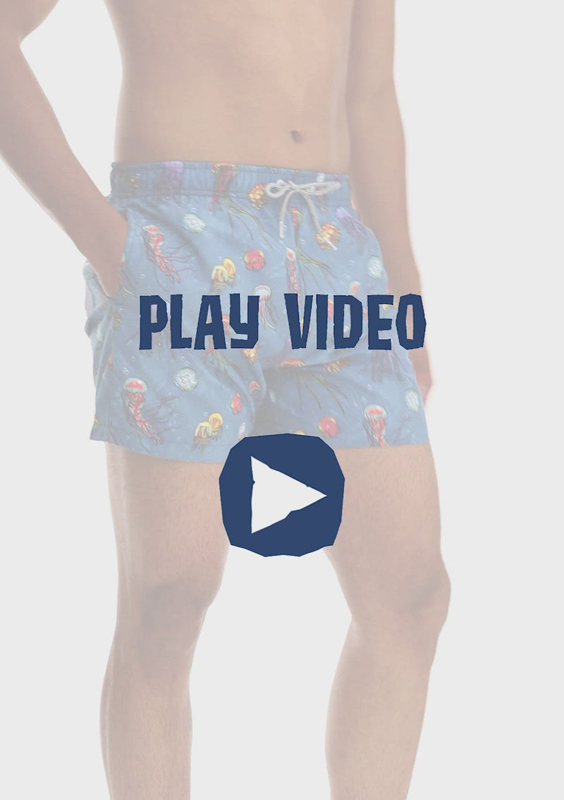 Boardies® SS22 Jellyfish Mid Length Swim Shorts - Try on Video