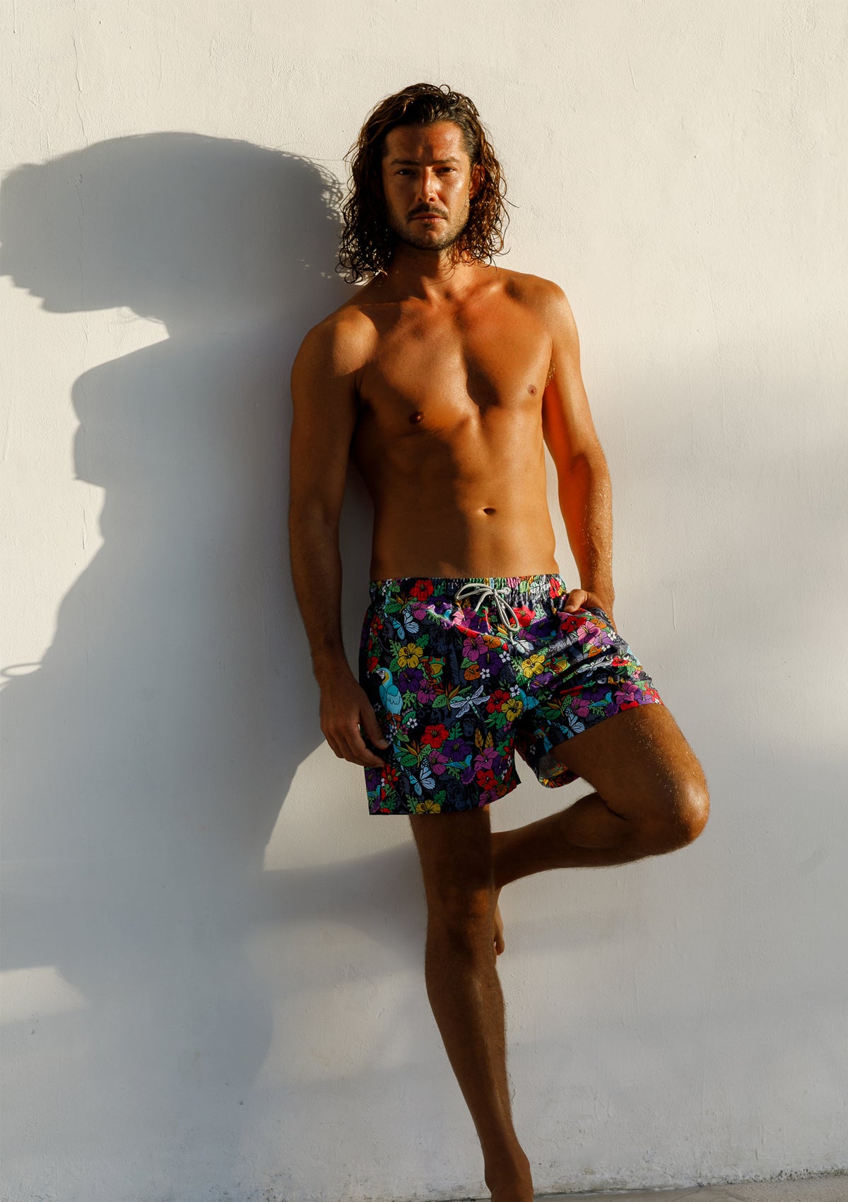 Boardies® SS22 Night Jungle Mid Length Swim Shorts