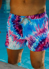 Boardies® SS22 Purple Haze Tie Dye Mid Length Swim Shorts